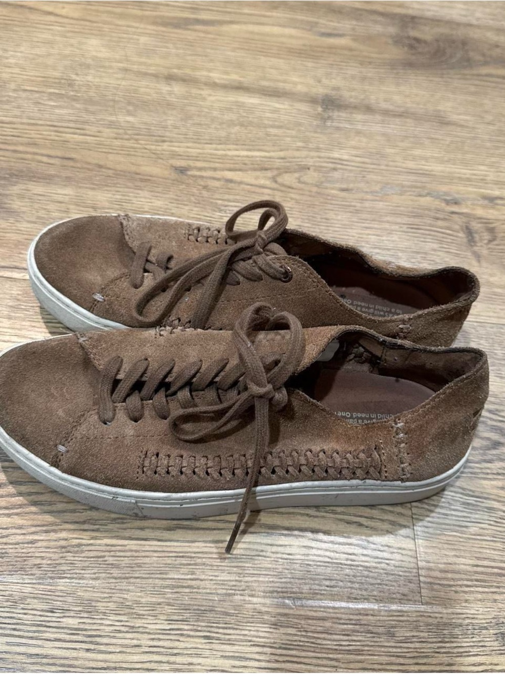 Toms Brown Suede Lace-Up Sneakers